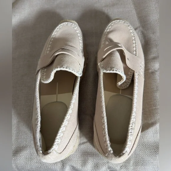 Dolce Vita Janine Platform Sneaker Loafer Women's Bone Nude Suede - Picture 5 of 10